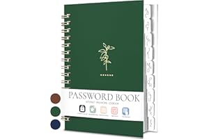 PARIS IN RAIN Password Book,Password Keeper Book with Alphabetical Tab,Portable Password Books for Seniors for Internet Website Address Log in Detail,Small Pocket Size 5.5 * 3.7 inches (Olive Green)