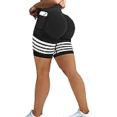 MOHUACHI Butt Lifting Shorts for Women High Waist Workout Biker Shorts Scrunch Booty Yoga Shorts TIK Tok Gym Leggings