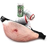 BAMOMBY Dad Bag Funny Gifts-3D Men Beer Belly Waist Packs,Waist Pocket Funny Gag Gifts for Christmas, White Elephant Gift Exc