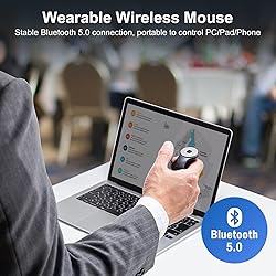 SANWA 3 in 1 Bluetooth Finger Ring Mouse, Wireless