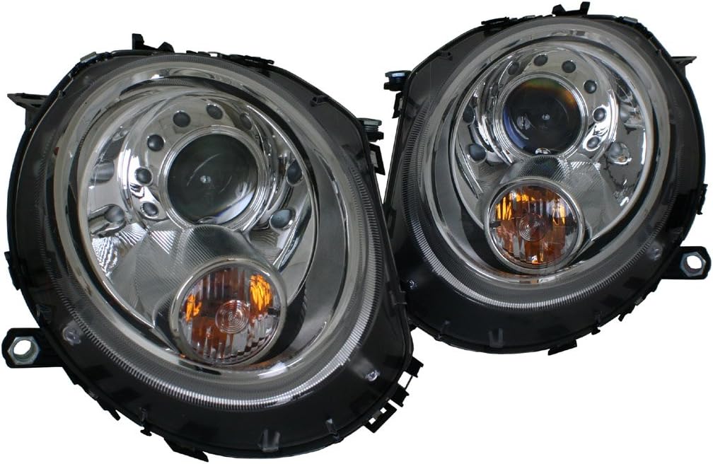 PROMOTORING For Mini Cooper R55, R56, R57, R58, R59 Chrome Projector Headlights