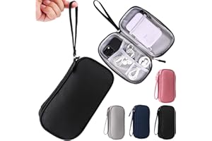 KINMINGZHU Universal Cable Organizer - Electronics Accessories Bag for Charger, Phone, Memory Cards & Travel Gadgets (Black)