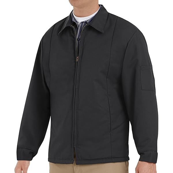 Amazon.com: Red Kap Men's Slash Pocket Quilt-Lined Jacket, Navy