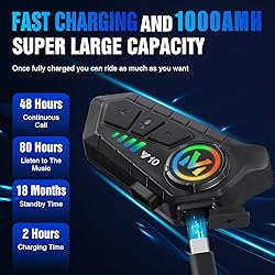 FEYA Motorcycle Helmet Speakers High Battery Life