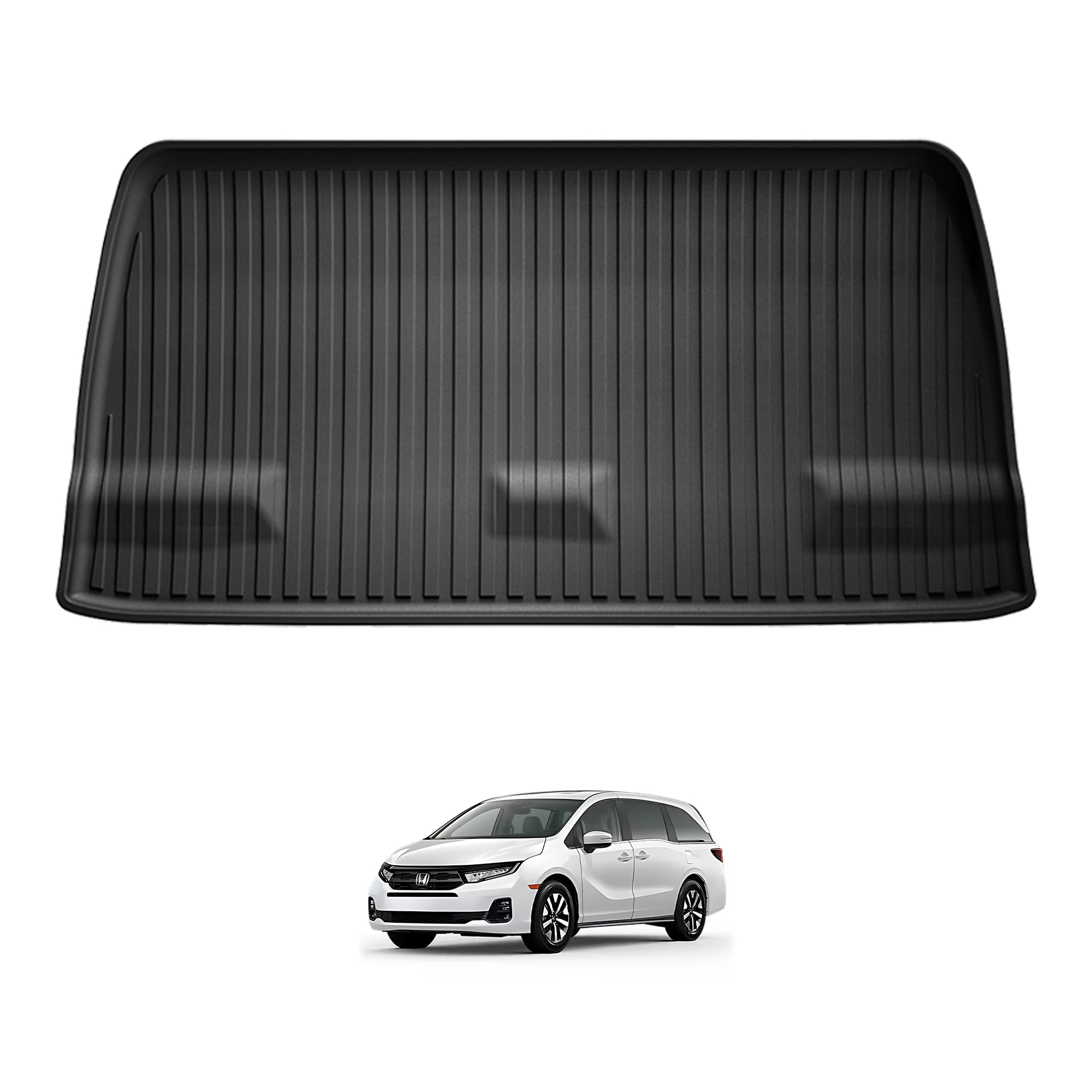 Cargo Liner Fit for 2018-2026 Honda Odyssey - Custom Fit Cargo Mat Odyssey Mini Passenger Van All Weather Use Heavy Duty Trunk Mat, Black Image