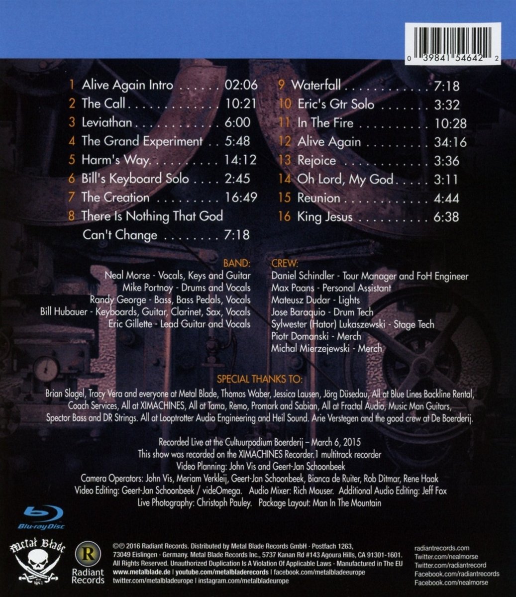 Amazon Com Alive Again Blu Ray Neal Morse Movies Tv
