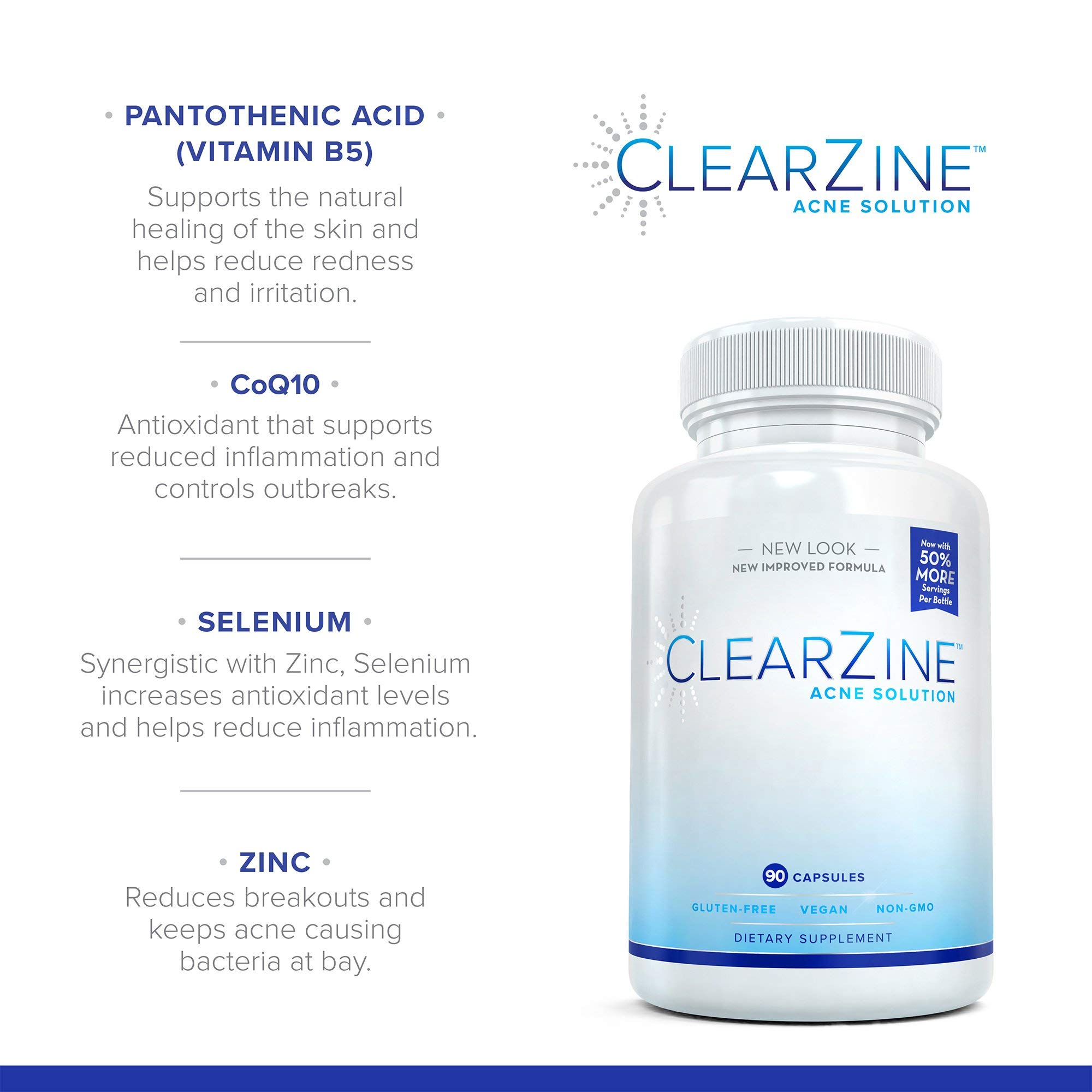 Galleon ClearZine Acne Solution The Best Natural Acne Pills For