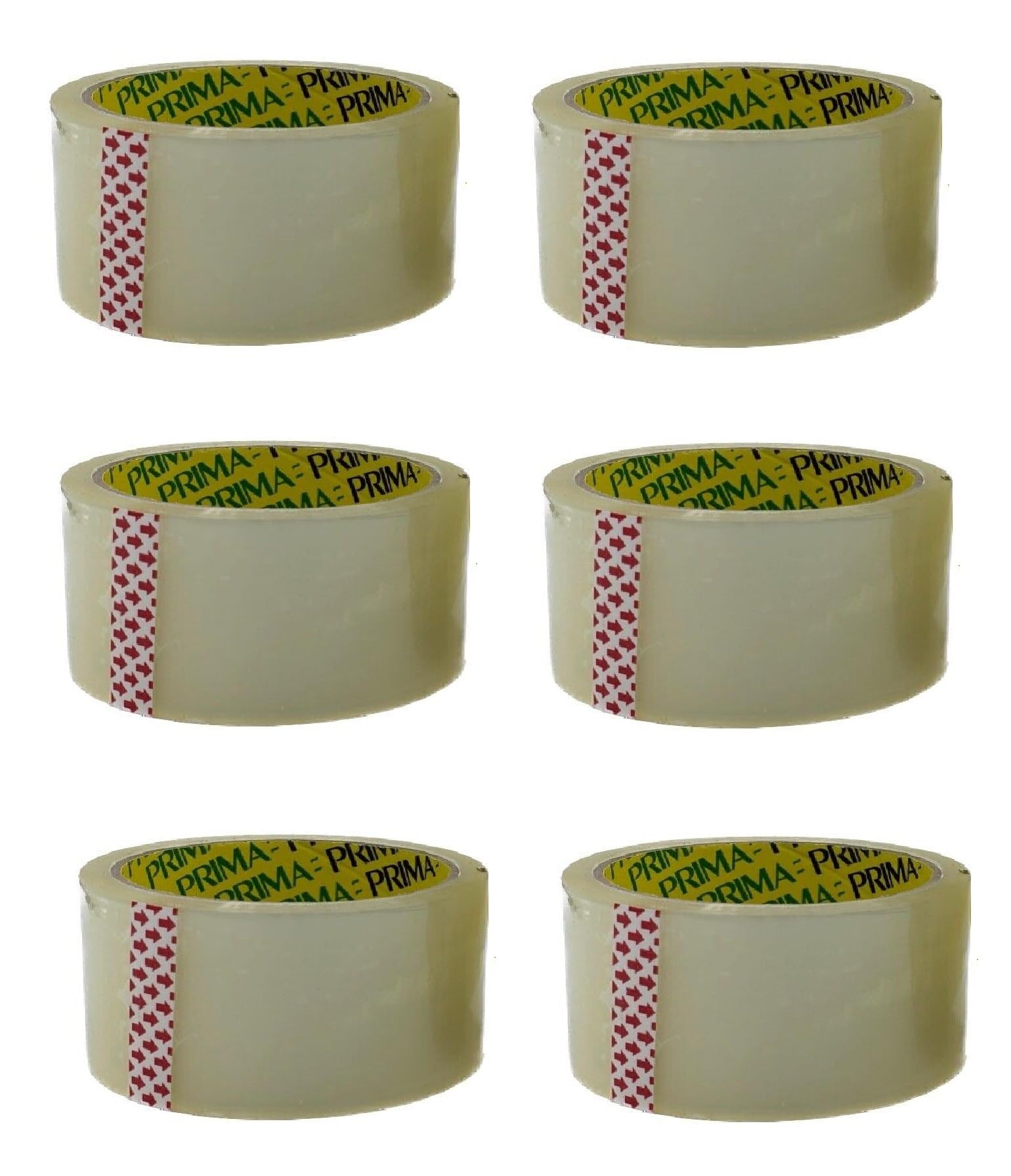 Prima Tape Clear 6 Rolls 48MM x 66M Packaging Tape for Parcels and Boxes 6 Roll pack of Heavy Duty Clear Packing Tape Strong, Secure and Sticky Seal your Boxes