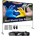 Elite Screens Yard Master Lite, 125-inch Outdoor Projector Screen 16:9 Double Sided Wrinkle-Free Foldable Portable Indoor Movie Projection Screen, | US Based Company 2-Year Warranty,OMS125HLITE