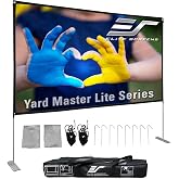 Elite Screens Yard Master Lite, 125-inch Outdoor Projector Screen 16:9 Double Sided Wrinkle-Free Foldable Portable Indoor Movie Projection Screen, | US Based Company 2-Year Warranty,OMS125HLITE