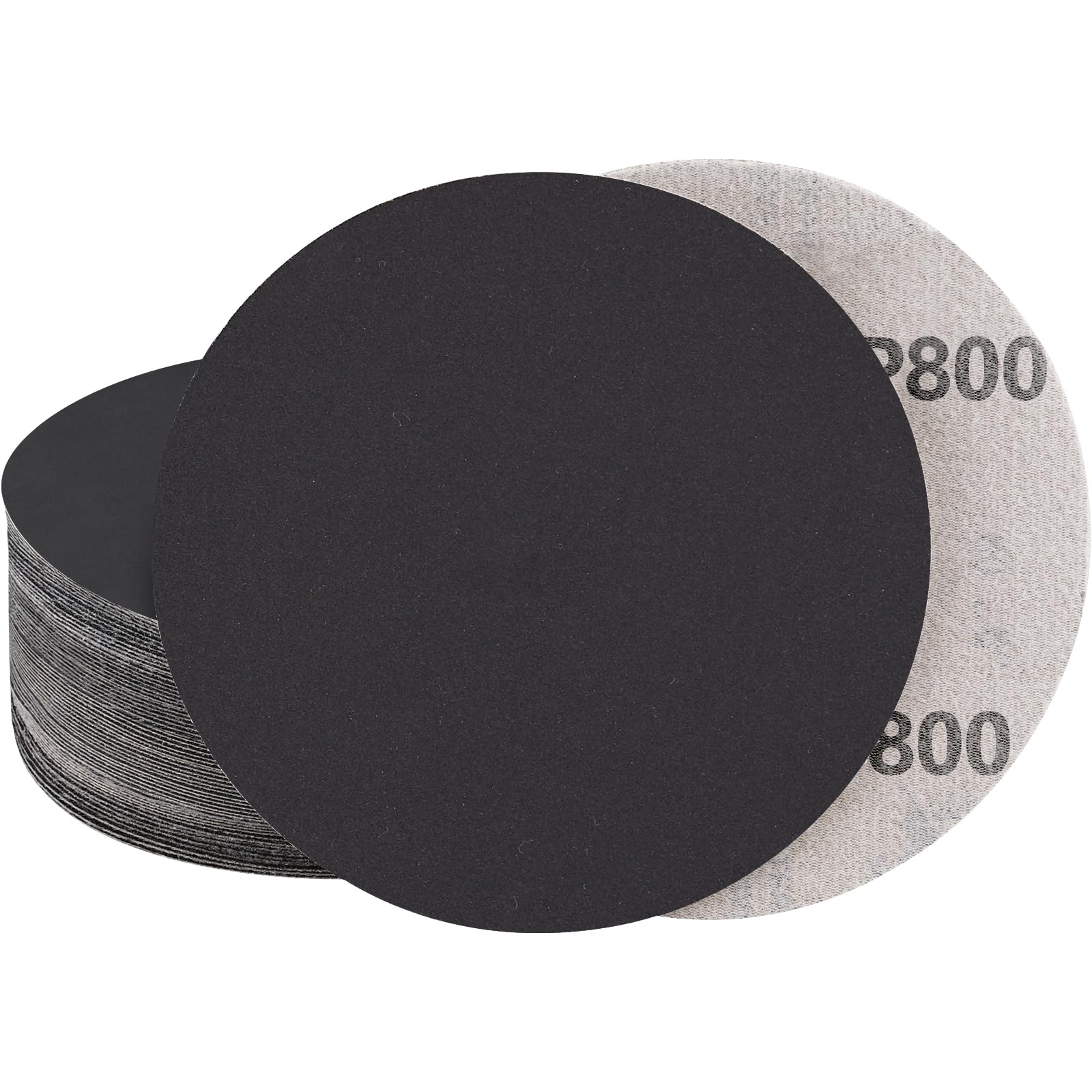 STEBRUAM 30Pcs 150mm Sanding Discs 800 Grit for Dry and Wet Sanding, Compatible with Random Orbital Sander, Woodworking & Automotive Sandpaper — image 1