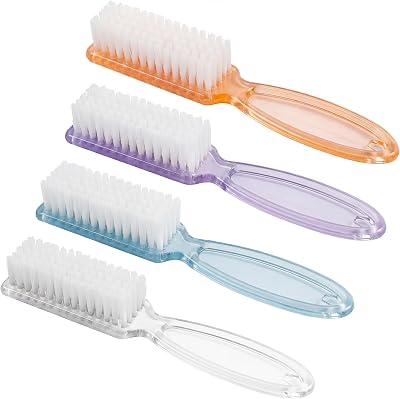 Olicky 4 Pcs Nail Clean Brush Set for Fingers Toes Home Salon Use