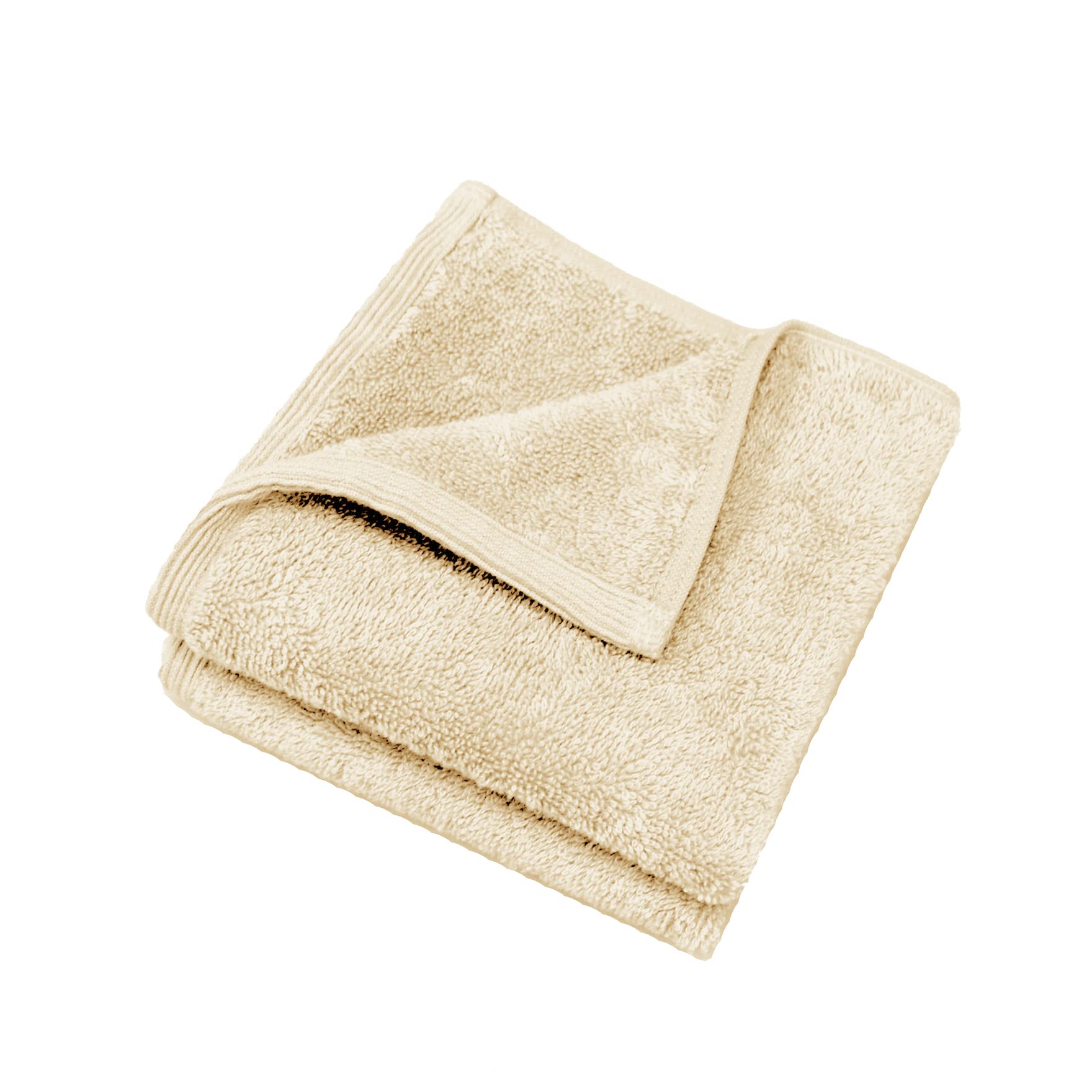 Allure Pack of 2 Bamboo Face Cloths 30 x 30cm – Luxury Super Soft Hypo-Allergenic Plush 550GSM Pair of Flannel Towels (Sand)