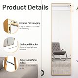 Beauty4U Full Length Mirror 150x40cm Gold Aluminum Free Standing Wall Leaning view 4
