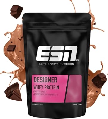 Designer Whey Protein em Pó, Chocolate, 1 kg, até 23 g de proteína por porção, ideal para construir e manter a massa muscular
