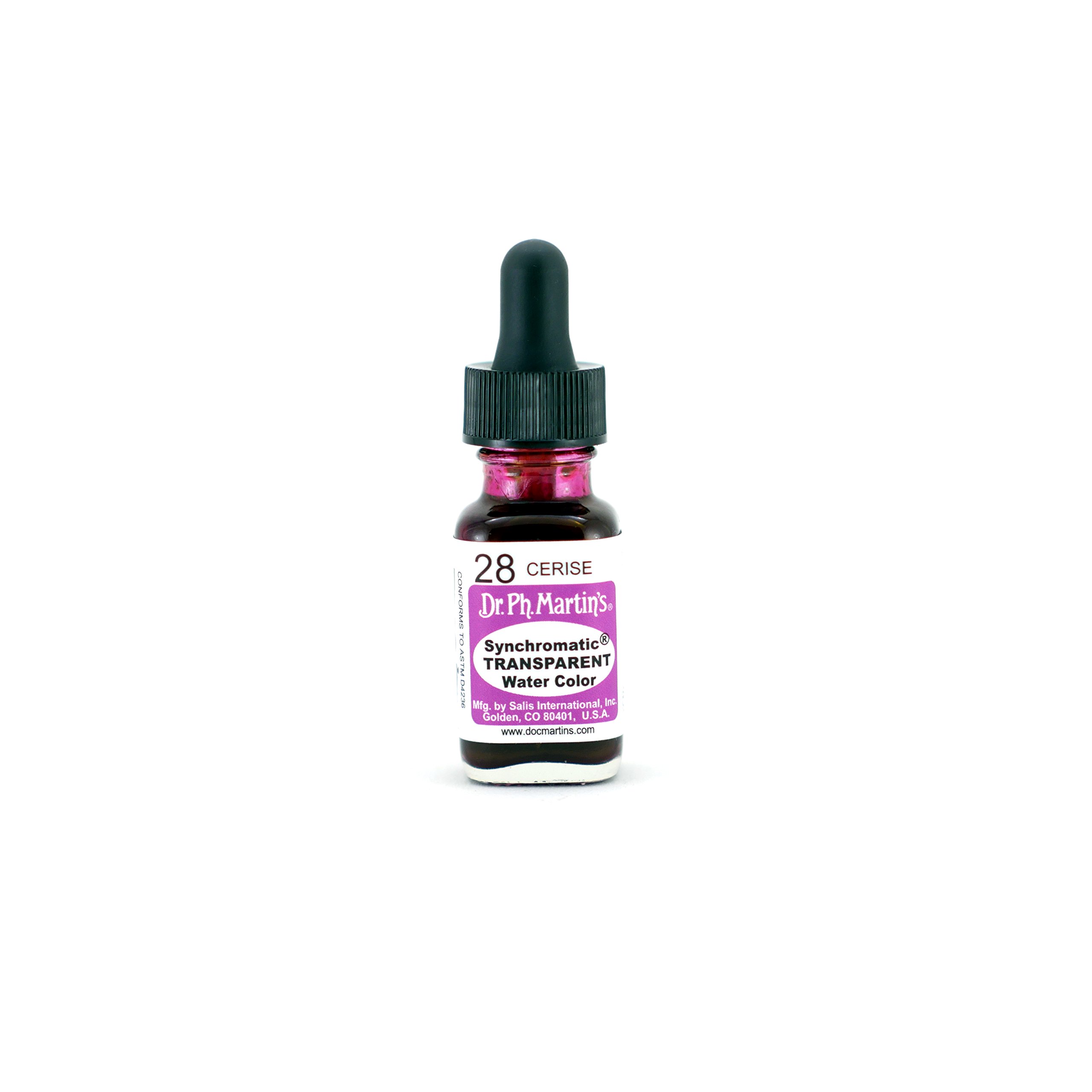 Dr. Ph. Martin's Synchromatic Transparent Water Color, 0.5 oz, Cerise (28)