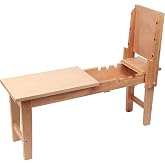 Creative Mark Belgian Art Horse - 40.25" x 11.38" x 17", Beechwood Drawing Bench and Easel with Sturdy Construction, Permanent Legs, 120/90-Degree Angles, Wooden Locking Pin, Built-in Storage