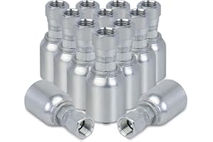 AKM 12-Pack 1/2 Hose x 1/2 JIC 37° Hydraulic Hose Fittings Female Hydraulic Hose End Swivel Crimp Fitting Coupling Hydraulic Fittings