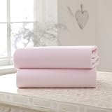 Clair de Lune 2 Pack Fitted Jersey Cot Sheets 60 x 120 Pink view 6