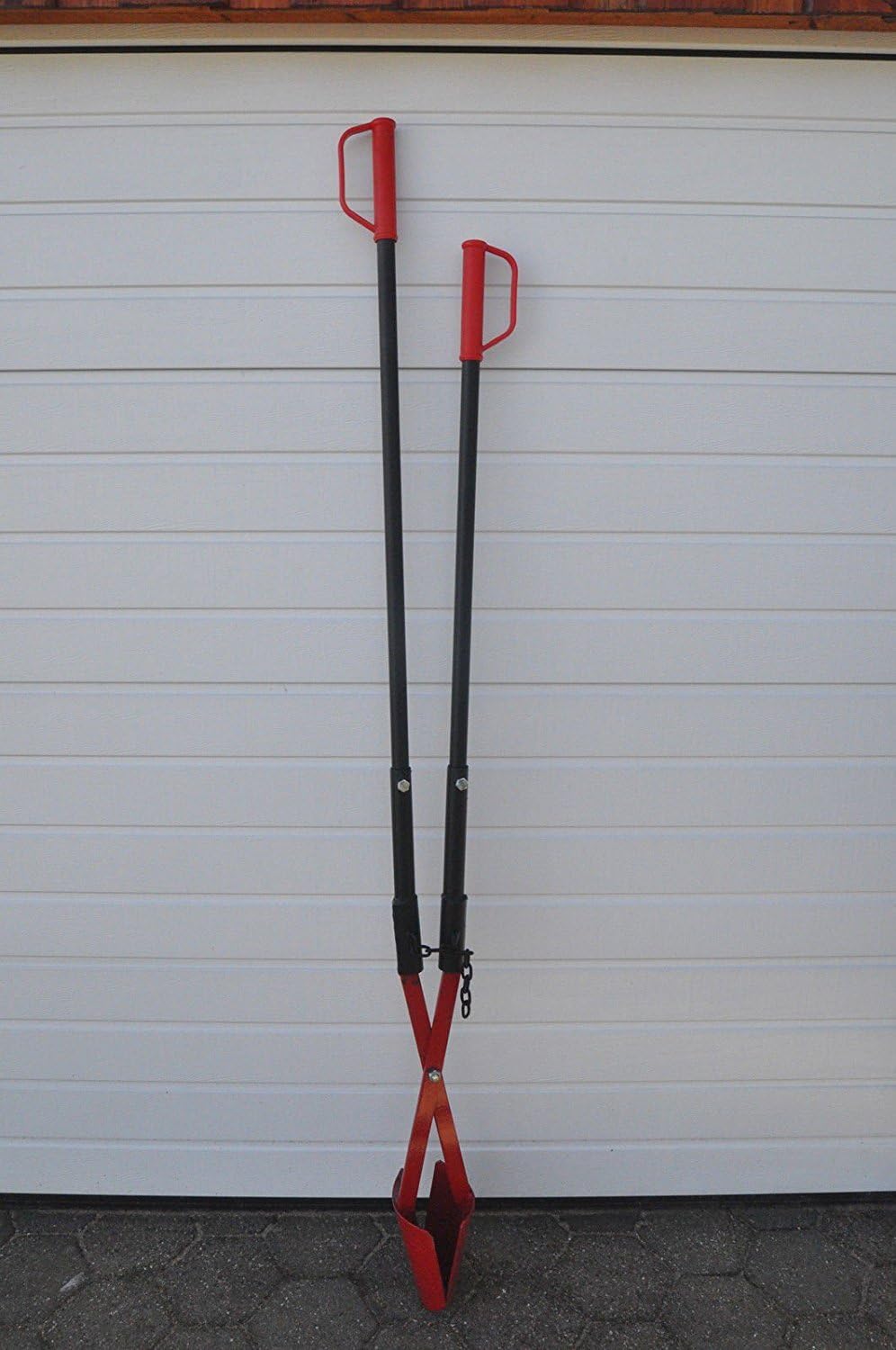 Erdlochausheber mit Stahlrohrstiel & Sicherheitsgriffen, Handbagger, Lochspaten