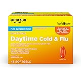 Amazon Basic Care Daytime Cold & Flu Liquid Caps; Cold Care for Daytime Cold and Flu, 48 Count