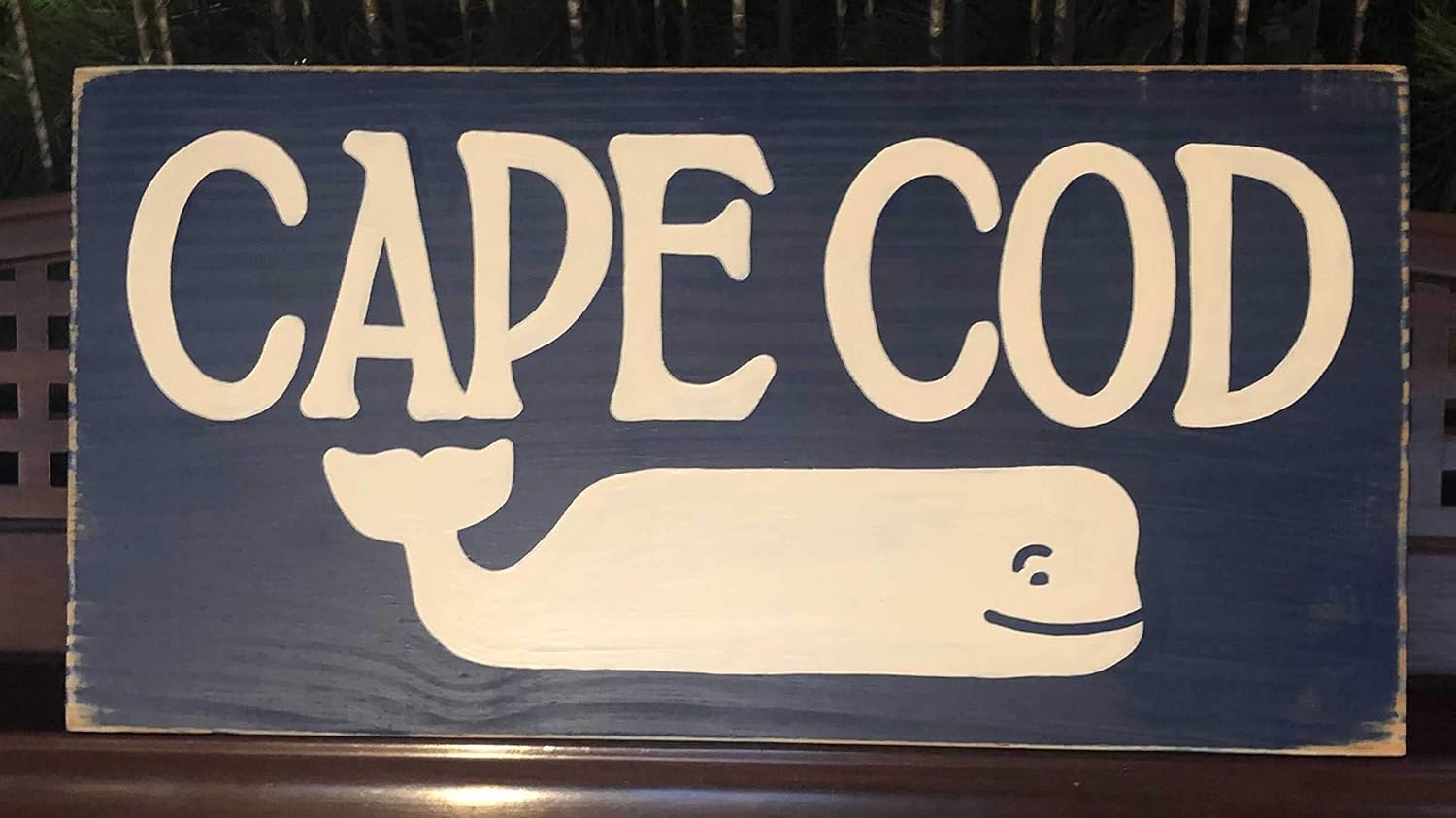 Amazon Com Cape Cod Whale Sign Plaque Preppy Nautical New England U Pick Color Decor Boston Ma Handmade