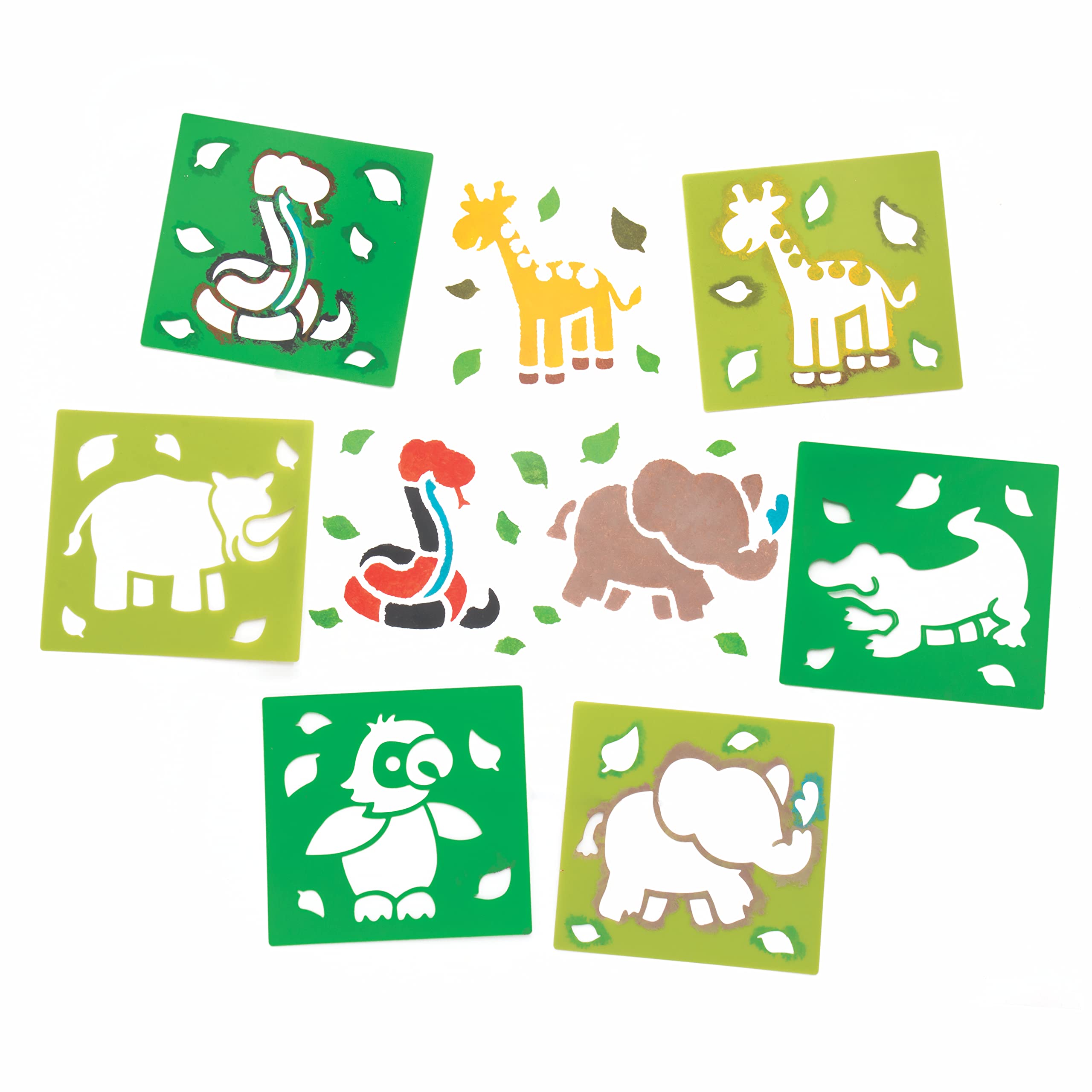 Baker Ross AR941 Jungle Animal Stencils (Pack of 6)