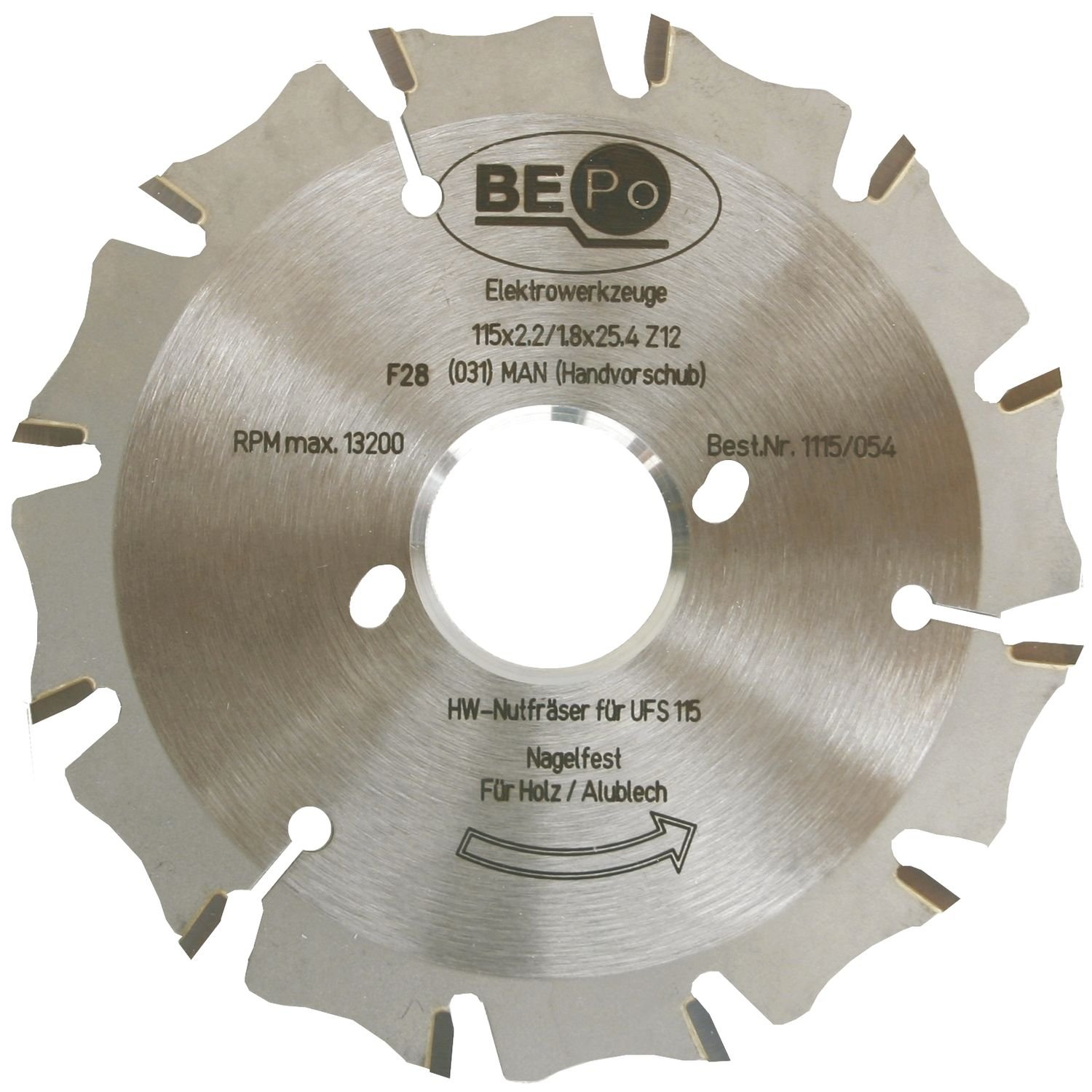 BEPO 1115/054 Saw Blade HW for Grout Cutter UFS115N for Wood/Nail Strength