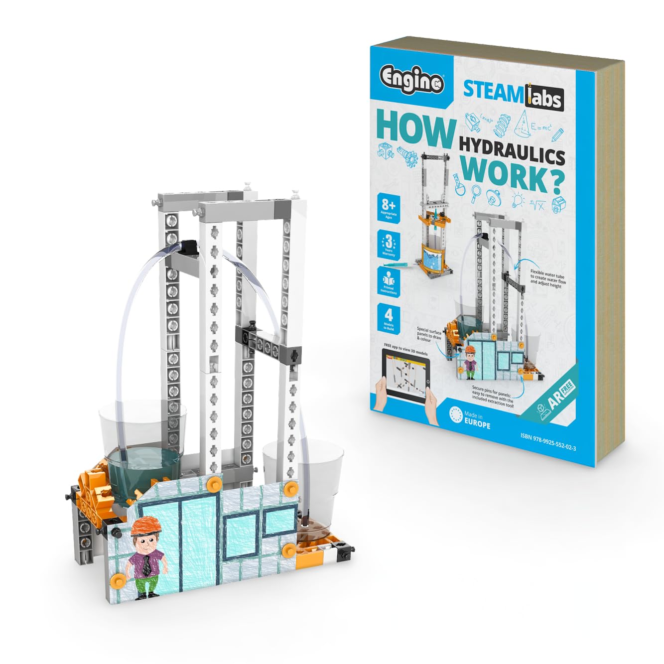 Engino - STEAM Labs Toys - How hydraulics work? | Educational Science Kits for kids | Guided Experiment & Activities kit