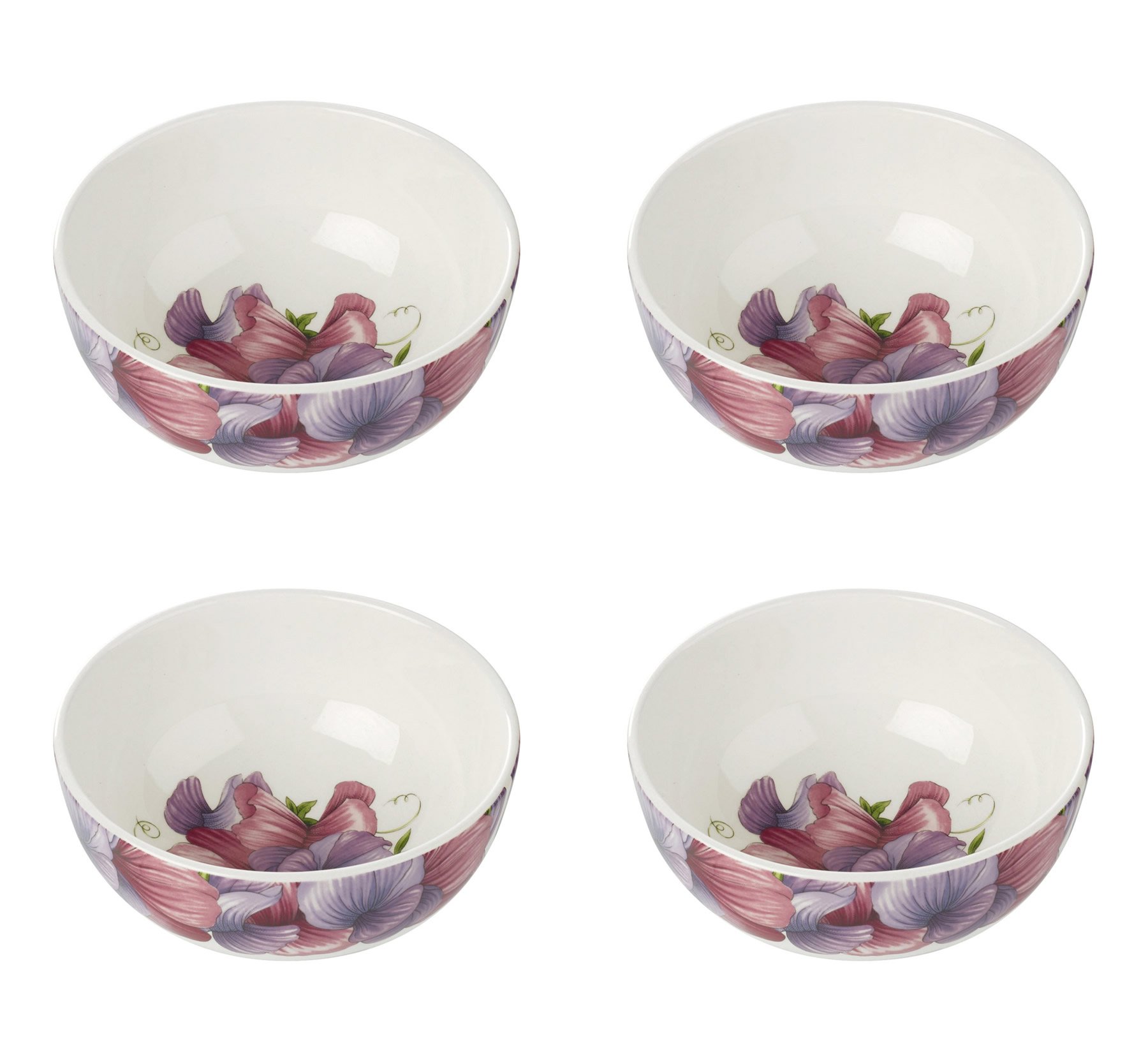 Portmeirion Home & Gifts Botanic Blooms - Bowls 5.25" - Sweet pea - Set of 4