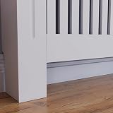 Vida Designs Chelsea Radiator Cover White Medium Modern Vertical Slat view 7