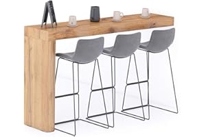 Mobili Fiver, Evolution Peninsula 70.9 x 15.7 in, Rustic Oak, Made in Italy