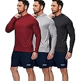 GEEK LIGHTING 3 Packs UPF 50+ Hooded Shirts Sun Protection Hoodie for Hiking Running Fishing Swim Rash Guard