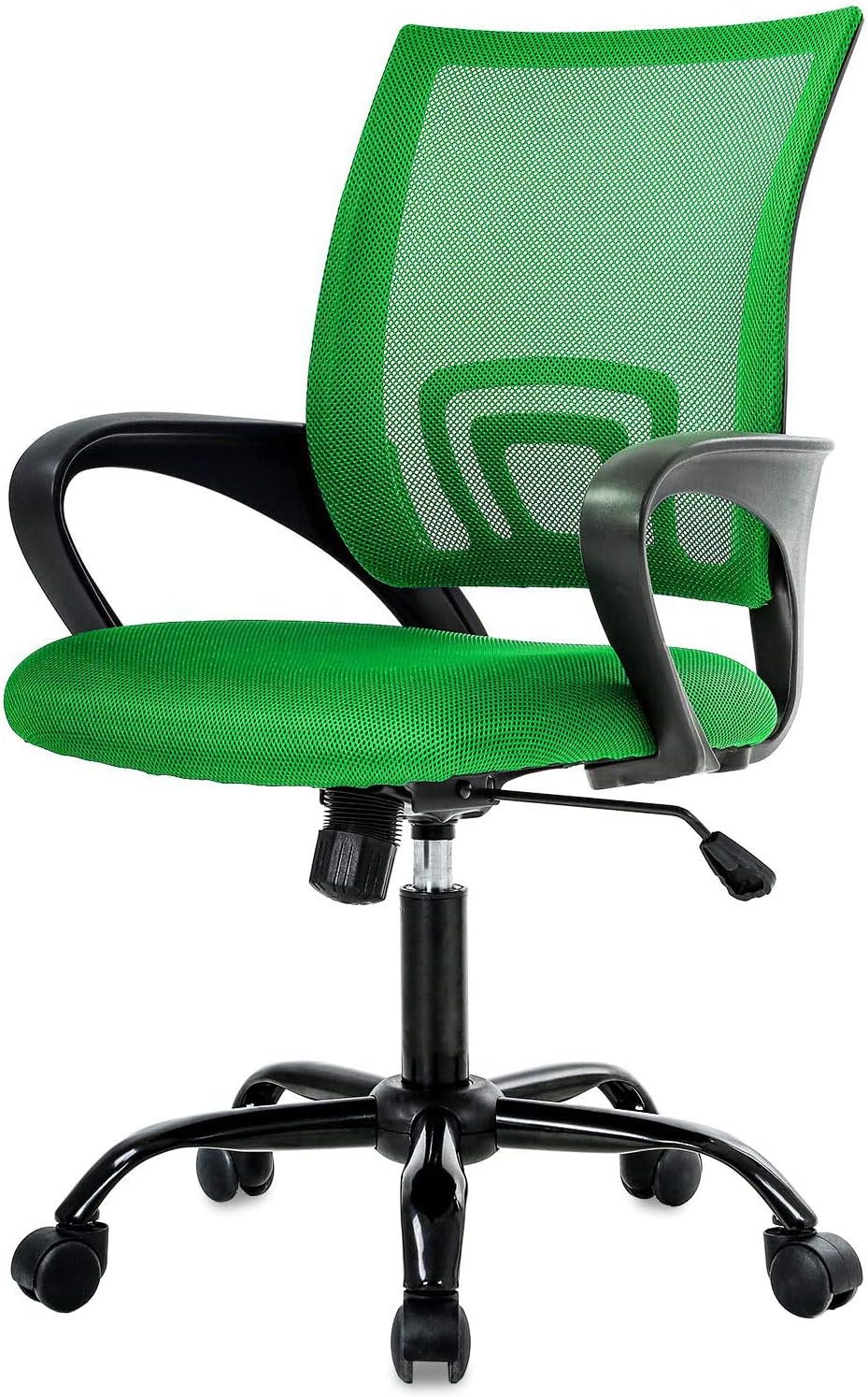 Simple Home Ergonomic Desk Office Chair Mesh Computer Chair, Lumbar Support Modern Executive Adjustable Stool Rolling Swivel Chair for Back Pain, Chic Modern Best Home Computer Office Chair - Green