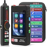 Multifunction Network Caber Tester,UTP Ethernet Cable Tester,Cable Tracer,Rechargeable 4" IPS Touch Screen Network Tester Support POE Test,RJ45 TDR,Length,Network Tools IP/LLDP/CDP/PING/PPPOE/Tracer