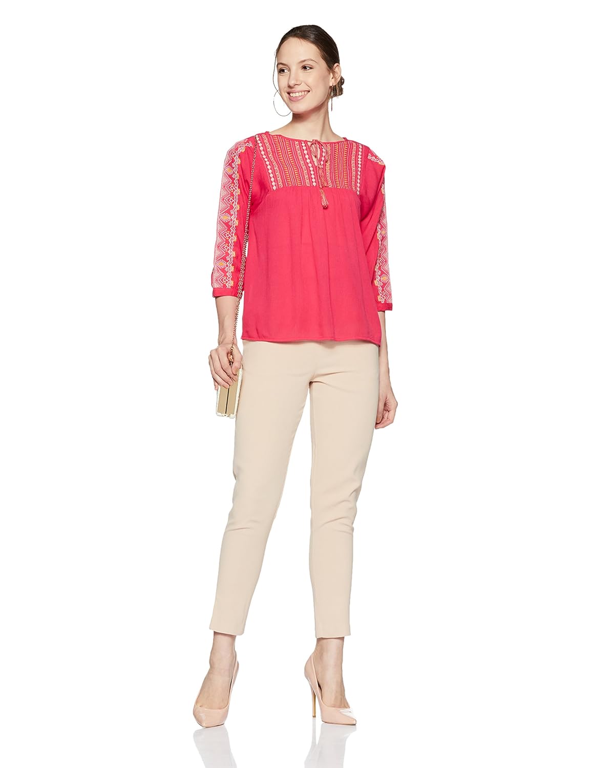 dj&c by fbb women's plain regular fit vest top