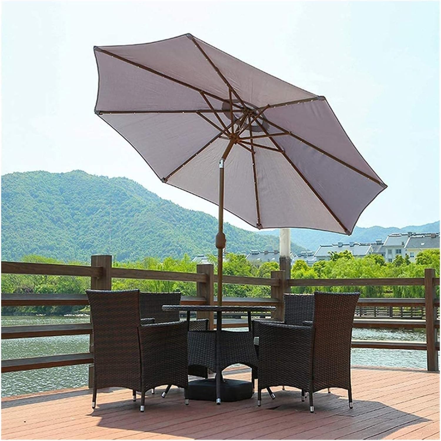 YAMMY Sombrillas de Patio al Aire Libre Sombrilla de Sol para