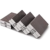 8PCS Sanding Sponge, Sanding Blocks of 60/80/120/220 Assorted Grits, Flexible & Reusable, Sandpaper Block for Wood Drywall Me