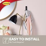 Command Decorative Double Hook Matte Black Metal Medium 2 Hooks 1.8kg Damage view 3