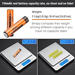 iMah 6-Pack 1.2V 750mAh Ni-MH AAA Rechargeable