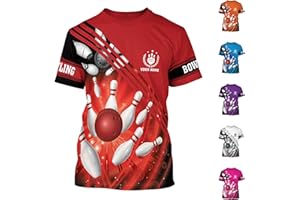 LASFOUR Custom Bowling Shirts for Men Women Funny, Personalized Bowling Shirts Unisex, Team Bowling Shirts for Men and Women