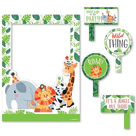 Amazoncom Big Dot Of Happiness Jungle Party Animals Safari Zoo