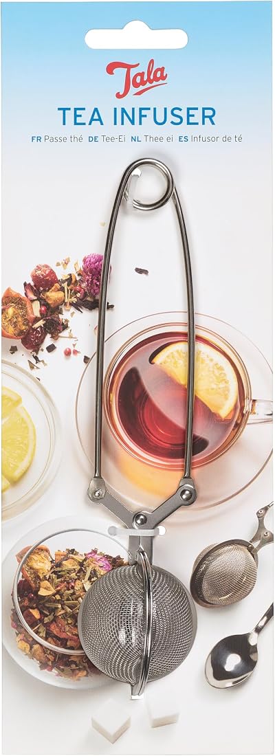 Tala Stainless Steel Ball Tea Strainer with Handle, 18/8, Silver
