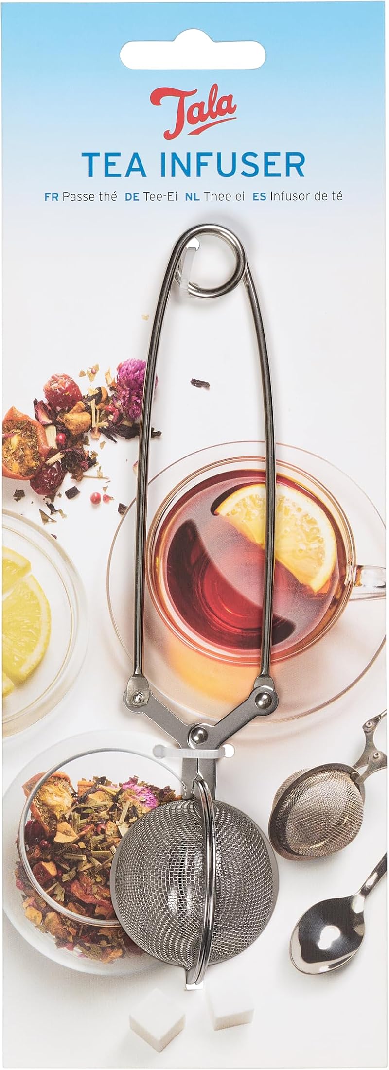 Tala Stainless Steel Ball Tea Strainer with Handle, 18/8, Silver