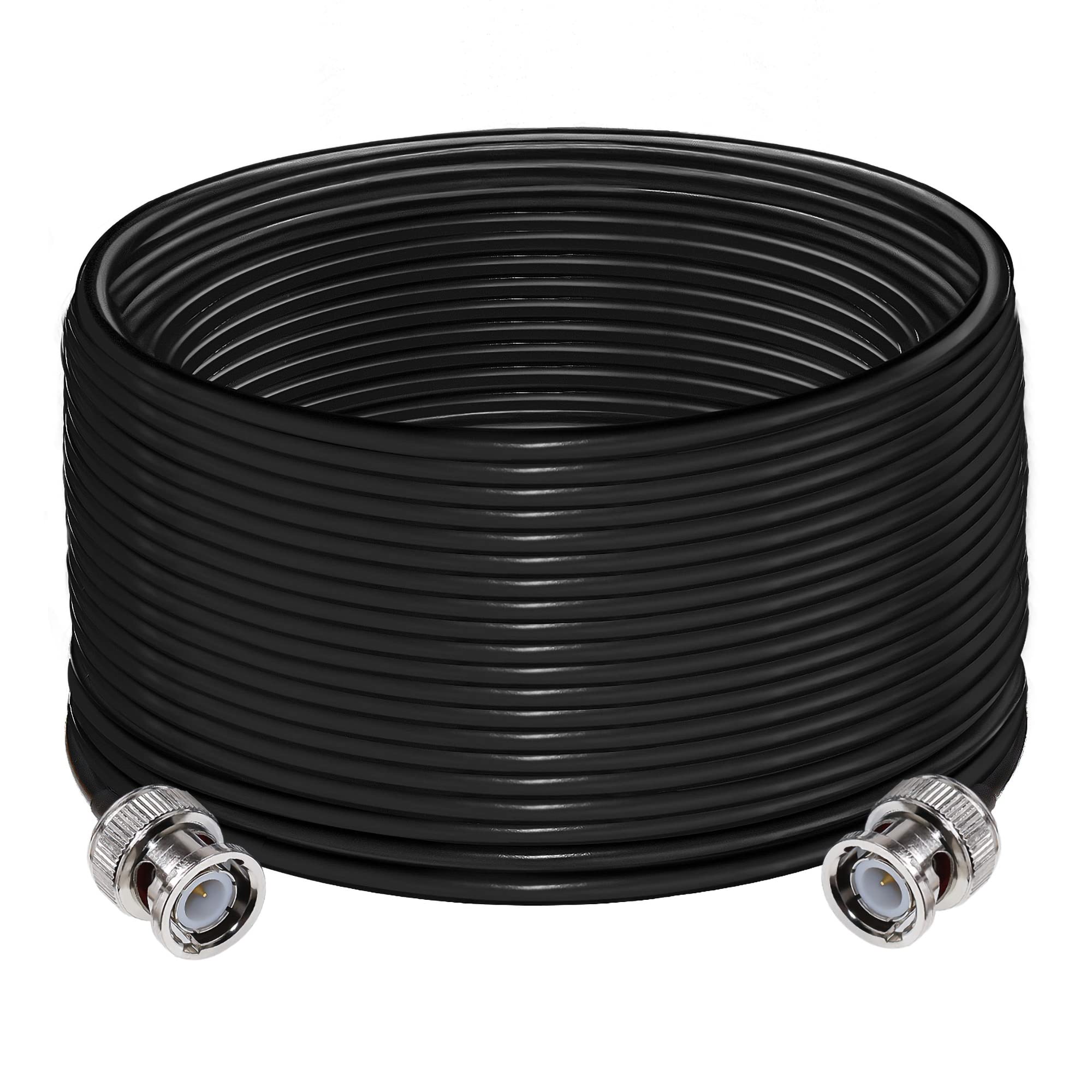 TUOLNK BNC Extension Cable - Male to Male RG58 Low Loss 50 ohm Coaxial Cable 65.6ft/20M for HAM and CB Radio WiFi Antenna