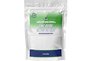 Myoc White Zinc Oxide Powder - 60 Gram / 2.12 Oz | Cosmetic Grade Raw material for DIY Preparations