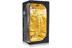 CDMALL 32''x32''x63'' 600D Grow Tent Room Reflective Mylar Indoor Garden Growing Room Hydroponic System Dark Room