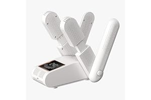 OUFEILIVE Boot Dryer for Work Boots, Shoe Dryer with Heat Blower, Glove Dryer & Boot Warmer - UV dual light source purification - intelligent timer - white