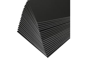 DAJAVE 20 Pack 11x14 Inch Foam Core Board, 3/16 Inch(5MM) Thickness Black Foam Boards, Polystyrene Poster Board Foam Backing 