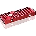 EZDIY-FAB M.2 SSD heatsink 2280, Double-Sided Heat Sink, High Performance SSD Radiator for PC / PS5 for PCIE NVME M.2 SSD or SATA M.2 SSD- Red